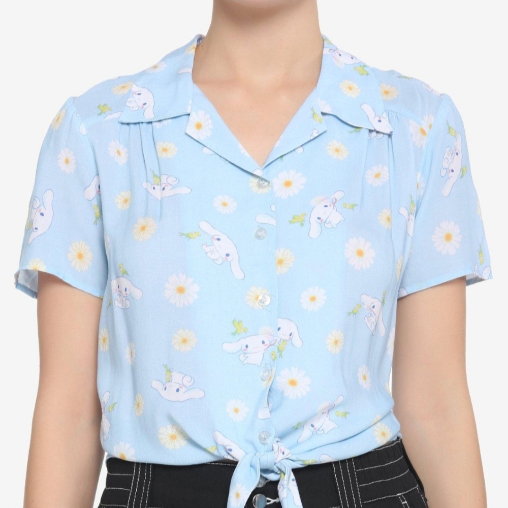 Sanrio Cinnamoroll Button Up Crop Top Size Medium